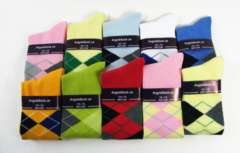 argyle socks for men many bright colors(pink, yellow, light blue, white, blue, gold yellow, red, lime green) for wedding theme