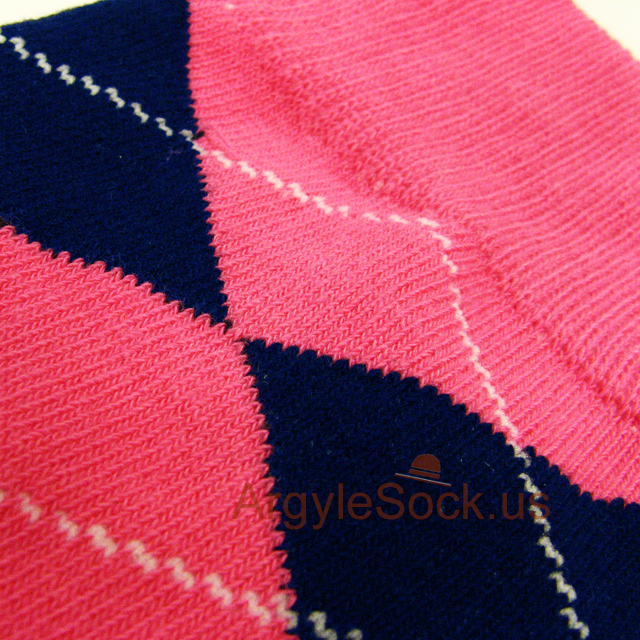 hot pink navy best man groomsmen's argyle dress socks