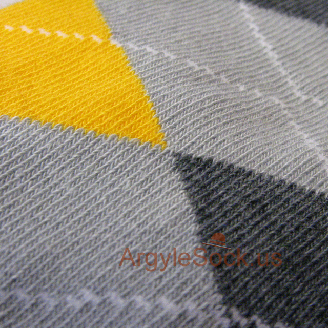 grey gold charcoal argyle socks