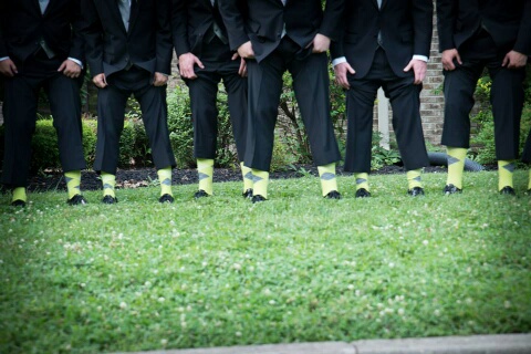 groomsmen_wearing_lime_green_socks