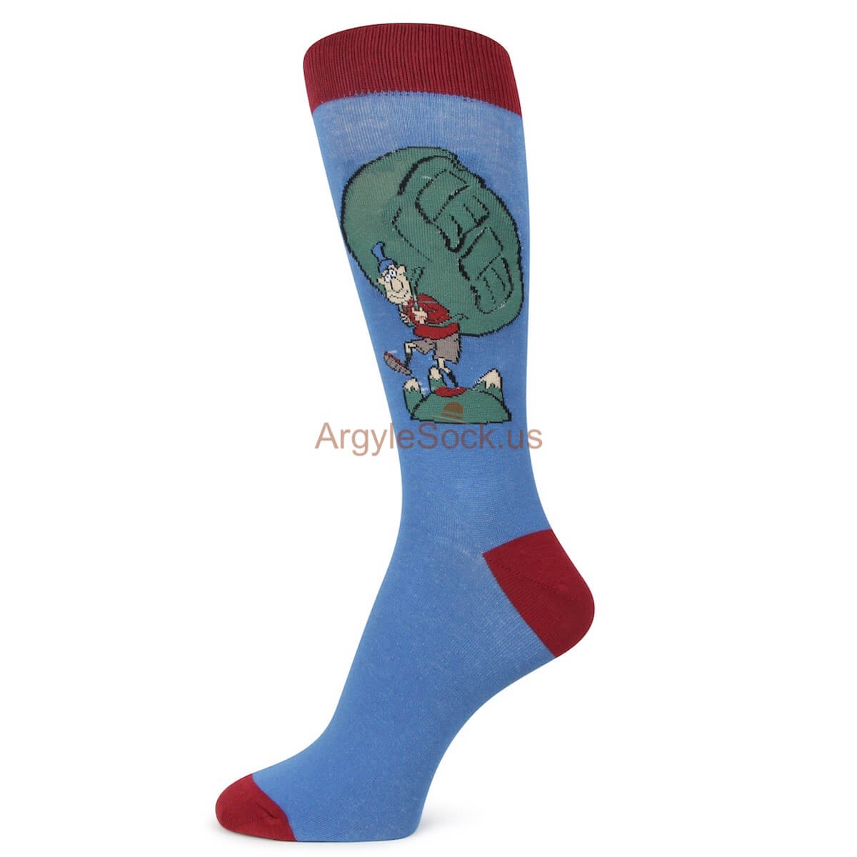Blue and Red Wanderlust/ traveller Themed Socks for Men