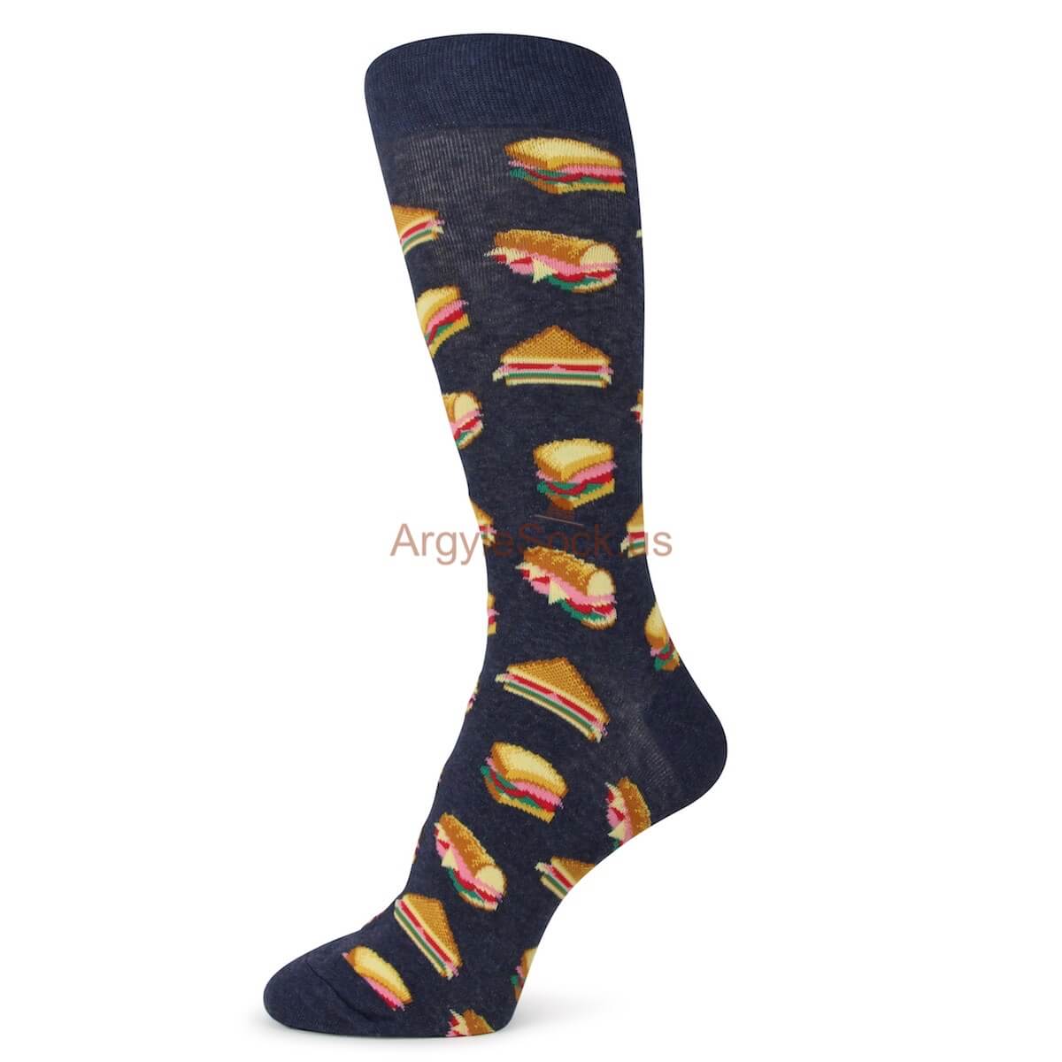 Clubhouse Sandwich Themed Socks for Men