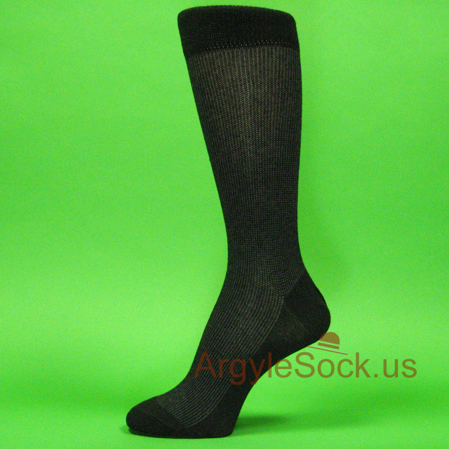 Black Sole & Welt Man's Dress Socks