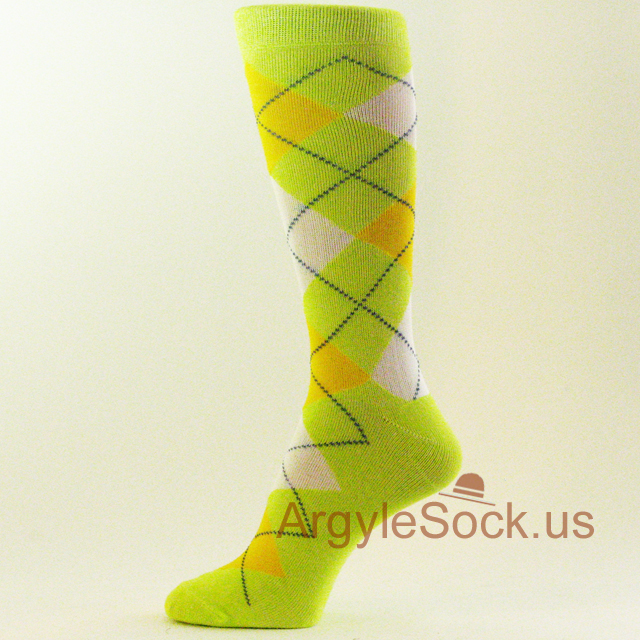 Bright Lime Green Groomsmen Socks