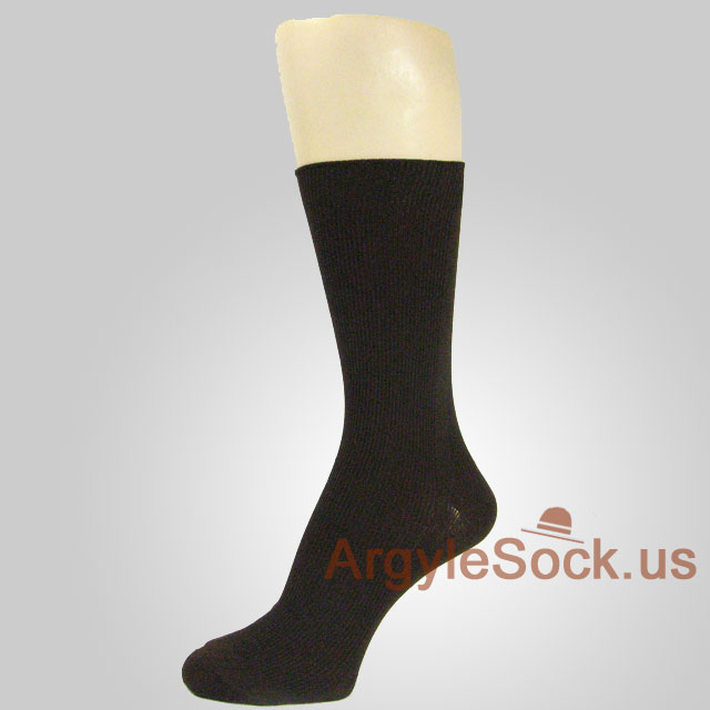 Dark Brown Dress Socks for Men Light Weight Vertical Texture