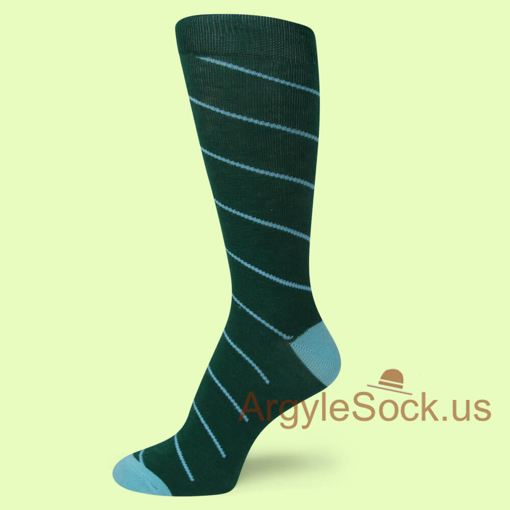 GREEN WITH BLUE TOE AND HILL SOCKS FOR MEN
