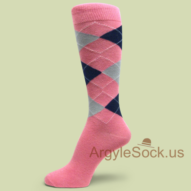 navy and pink mens dress socks