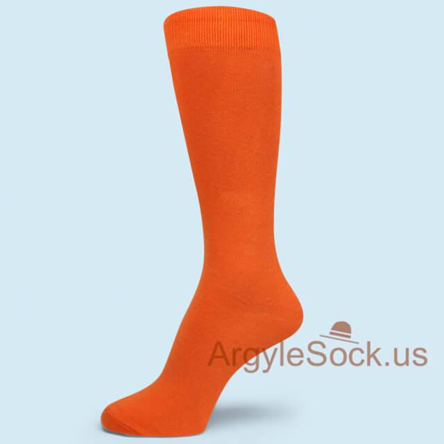 Orange Premium Quality Cotton Dress Socks for Men/Groomsmen