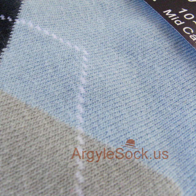 Carolina blue argyle socks for men from Karin's socks manufacturer