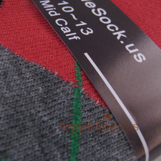 red charcoal gray grey mens argyle sock from karin's socks