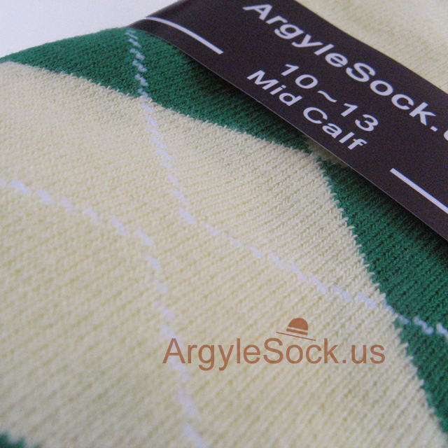 yellow green men's argyle sock from karin's socks