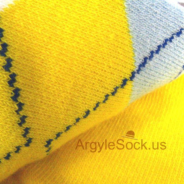 yellow light blue mens socks
