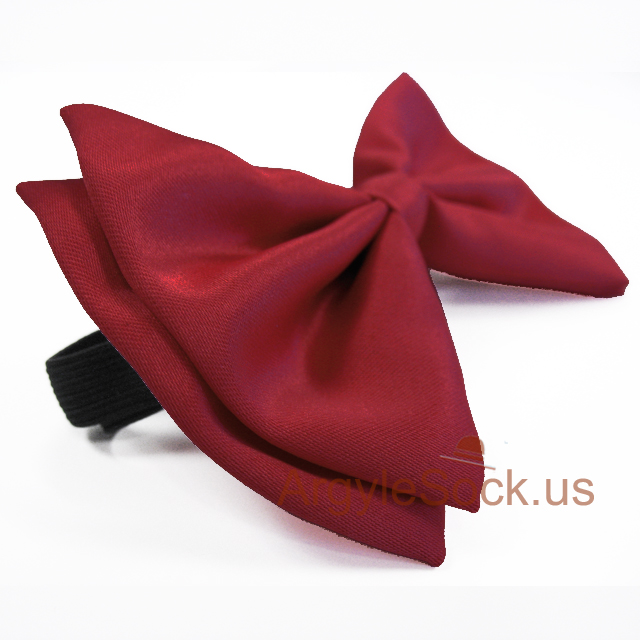 burgundy bow tie for men