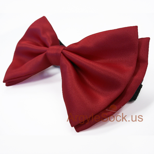 mens maroon color bow tie