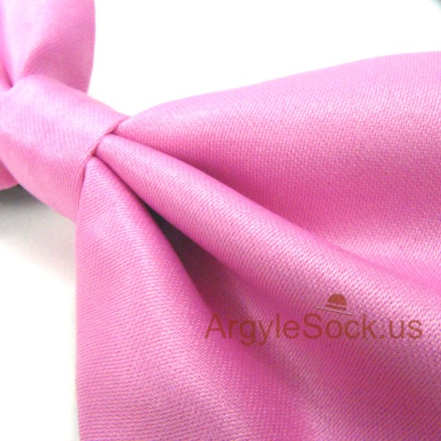 pink black bowtie with self-tie elastic strap