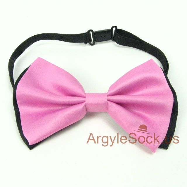 pink_black cheap bow tie for wedding