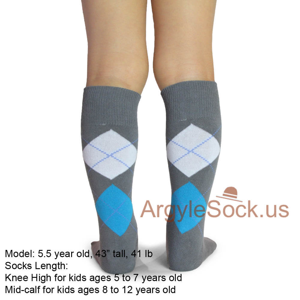 Gray dark blue kids size ring beaerer  socks