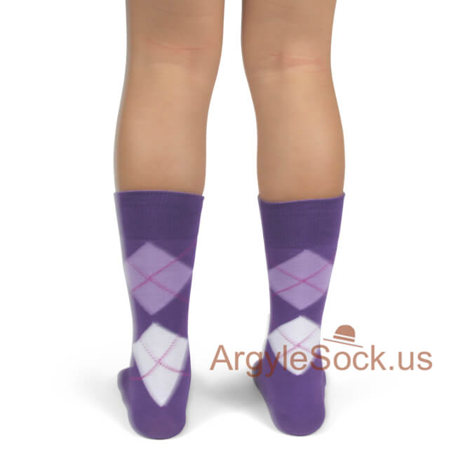 youth wedding socks purple green