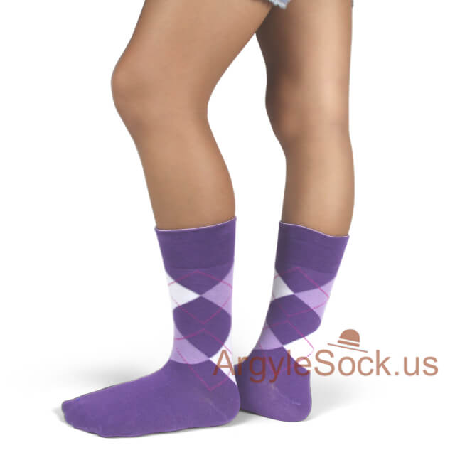junior groomsmen's socks lavender purple