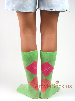mint green pink junior groomsmen socks