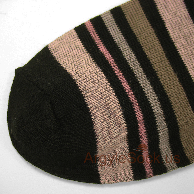 light pink grey black striped mens socks