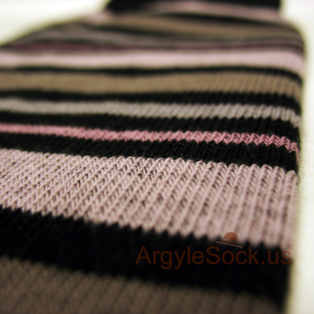 light pink grey black stripes mens sock