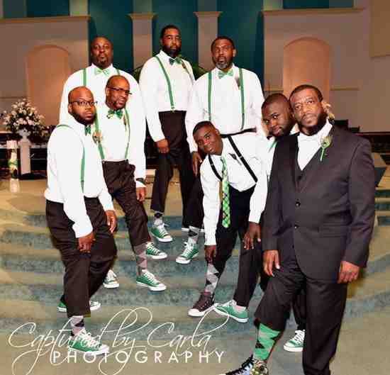 green gray groomsmen socks