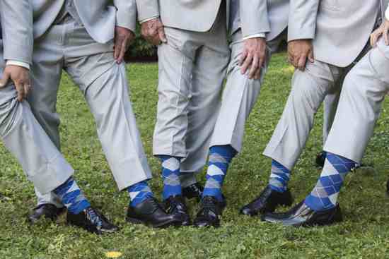 blue gray groomsmen socks