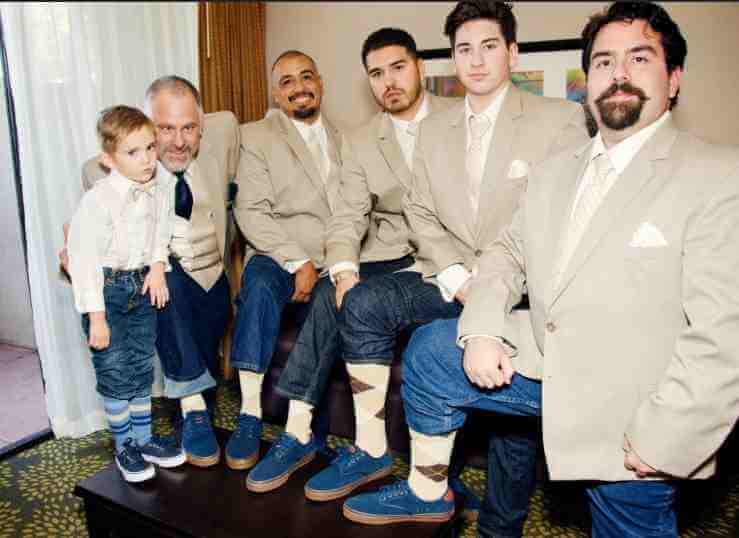 beige brown cream groomsmen socks