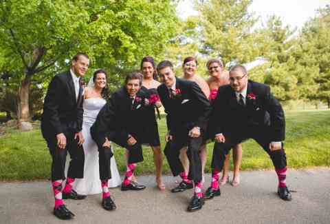 hotpink grey black groomsmen socks