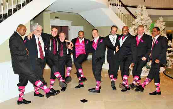hotpink gray black groomsmen socks