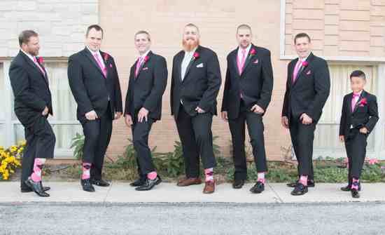 pink black gray groomsmen socks