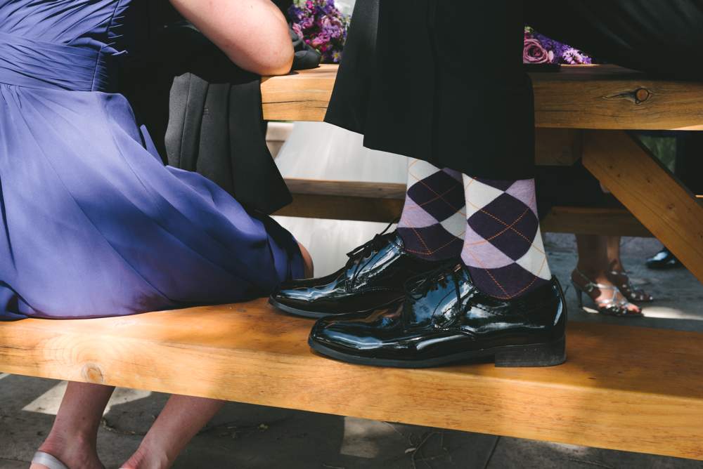 dark purple with lavender white groomsmen socks