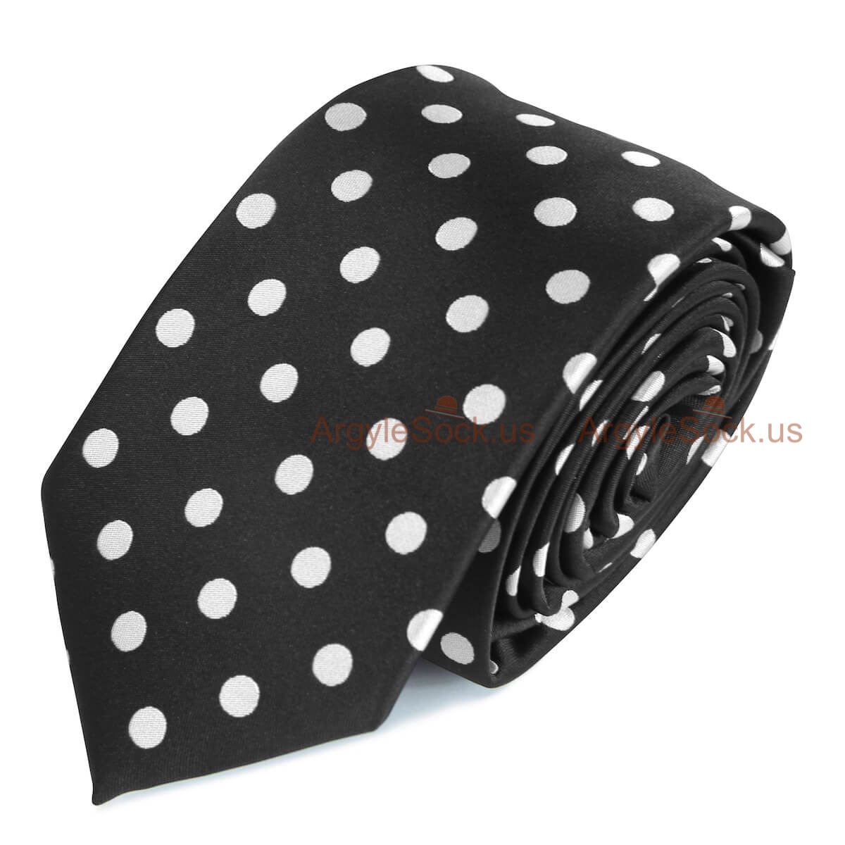 Black and White Dots Groomsmen/Costume Necktie