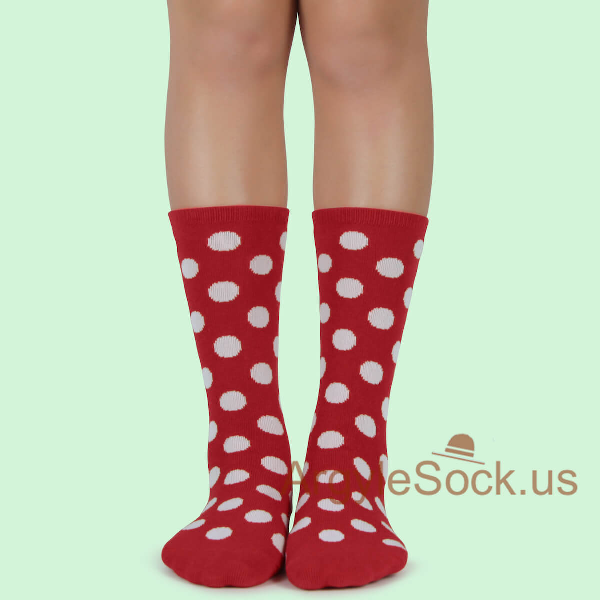 Red White Polka Dots Junior Groomsmen/Ring Bearer/Costume Socks