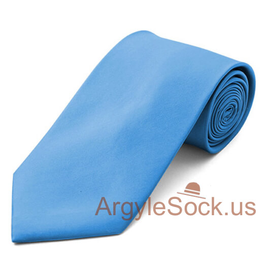 Cobalt/Bright Blue 100% Polyester Mans Groomsmen Necktie