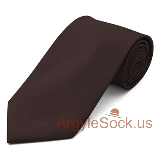 Brown 100% Polyester Groomsmen/Men's Necktie