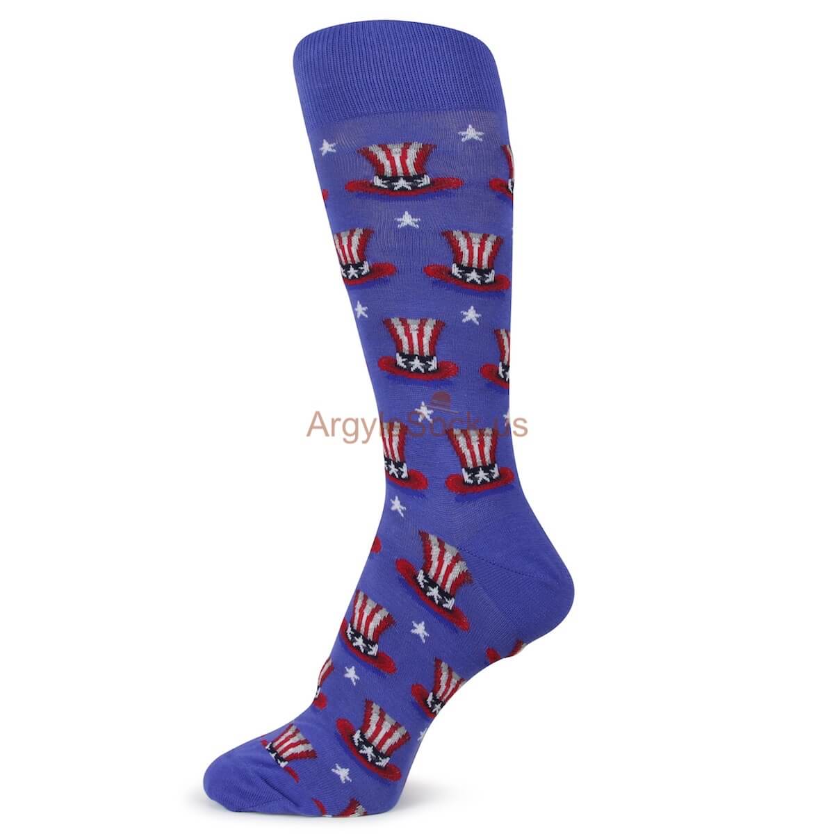 Uncle Sam Hat Patriotic American Men's Socks