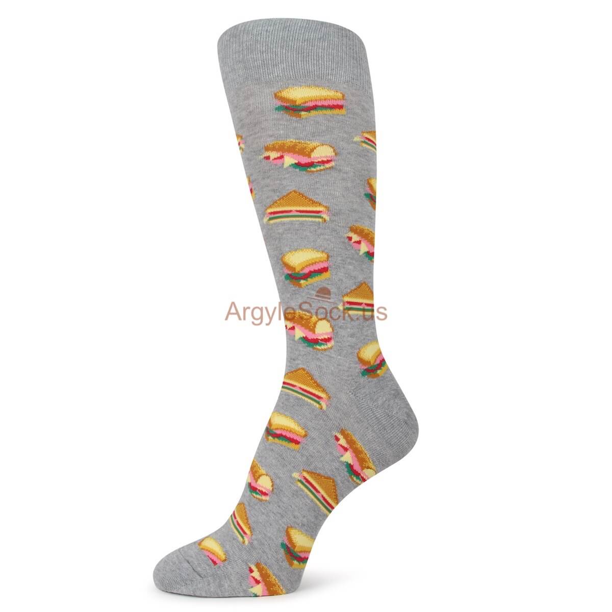 Clubhouse Sandwich Themed Socks for Men