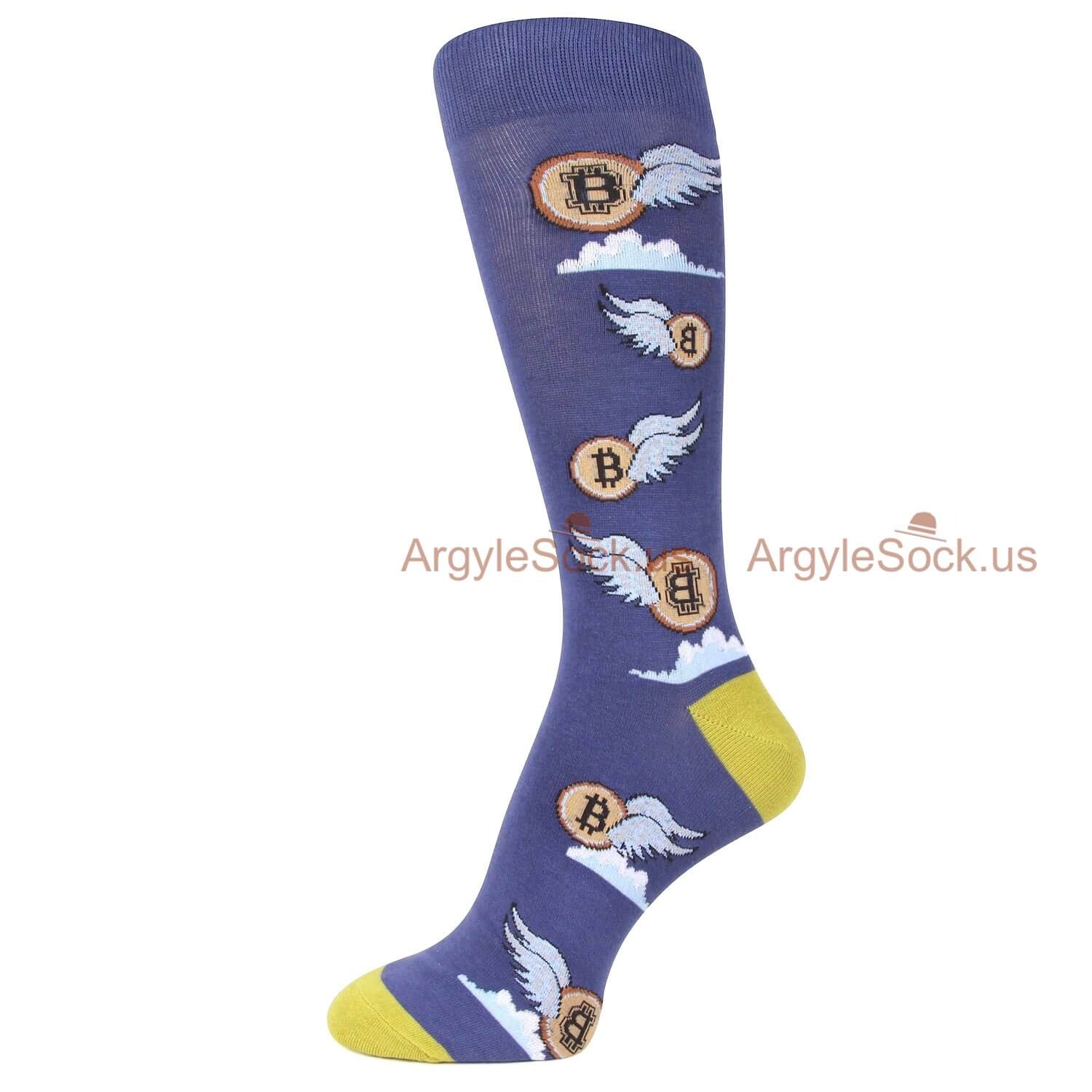 Billionaire Emblem With Wings Themed Socks For Men