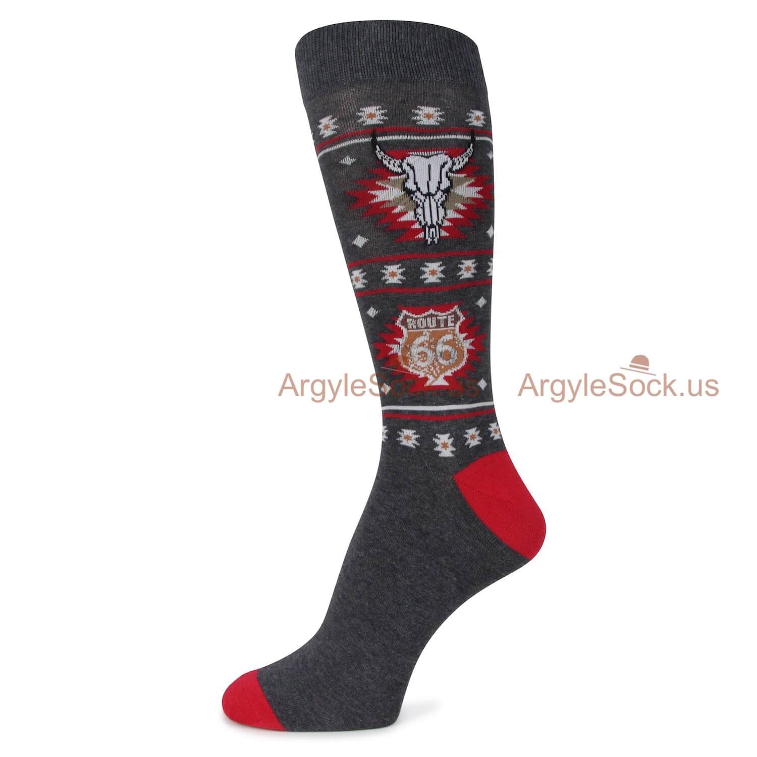 Route 66 Themed Socks For Men