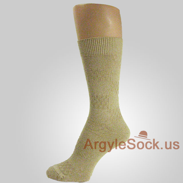 Beige Socks for Men with Texture