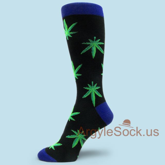 Cannabis Weed kawaii cartoon mens short socks cozy and snug socks Classic no deformation compression socks men