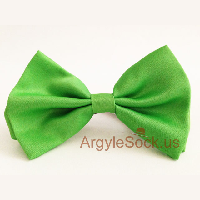 Lime Green Bow Tie with elastic back strap for Groomsmen