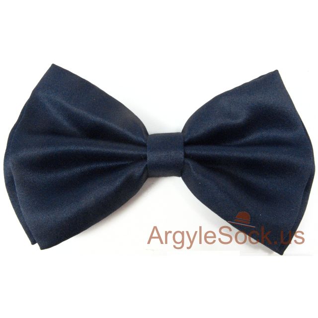 Navy Blue/Midnight Blue Men's Bow Tiewith elastic back strap