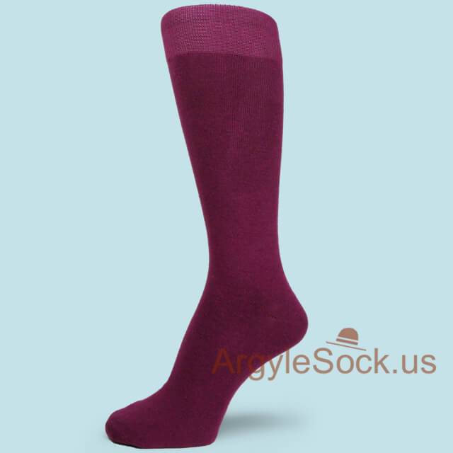 Plum Purple Soft Cotton Premium Quality Mans Groomsmen Socks
